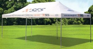 Custom 4X8m marquee by Altegra - State Emergency Service (SES) - Those who Australia relies on, rely on Altegra